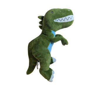Your Zone Large 16" T-Rex Dinosaur Green Blue Dino Plush Stuffed Animal,